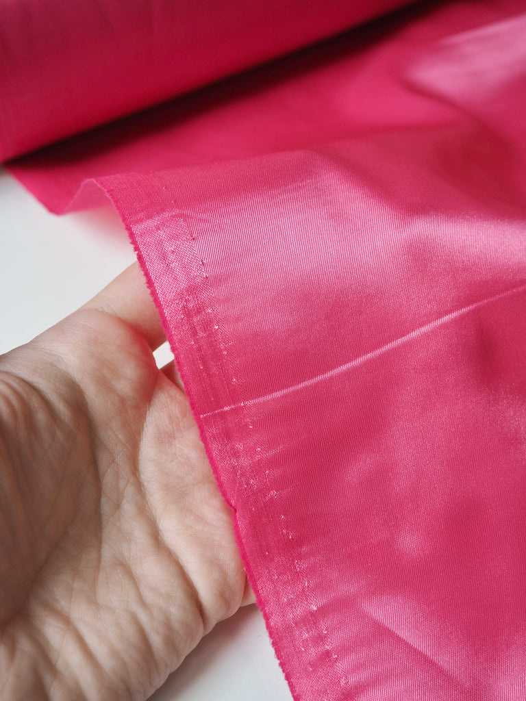 Hot Pink Stretch Acetate Satin Twill Lining