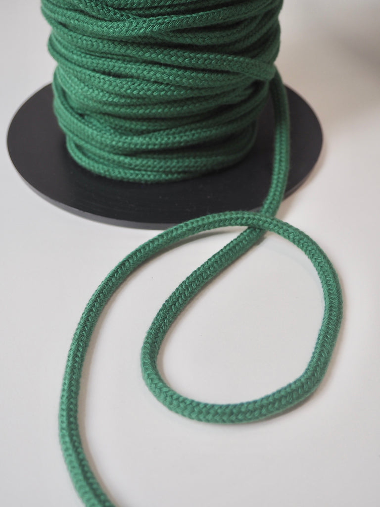 Forest Green Cotton Blend Braided Cord 6mm