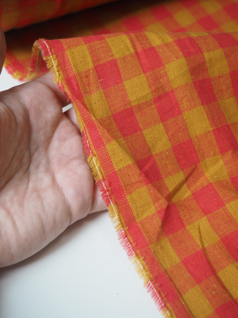 Sunset Gingham Cotton/Linen