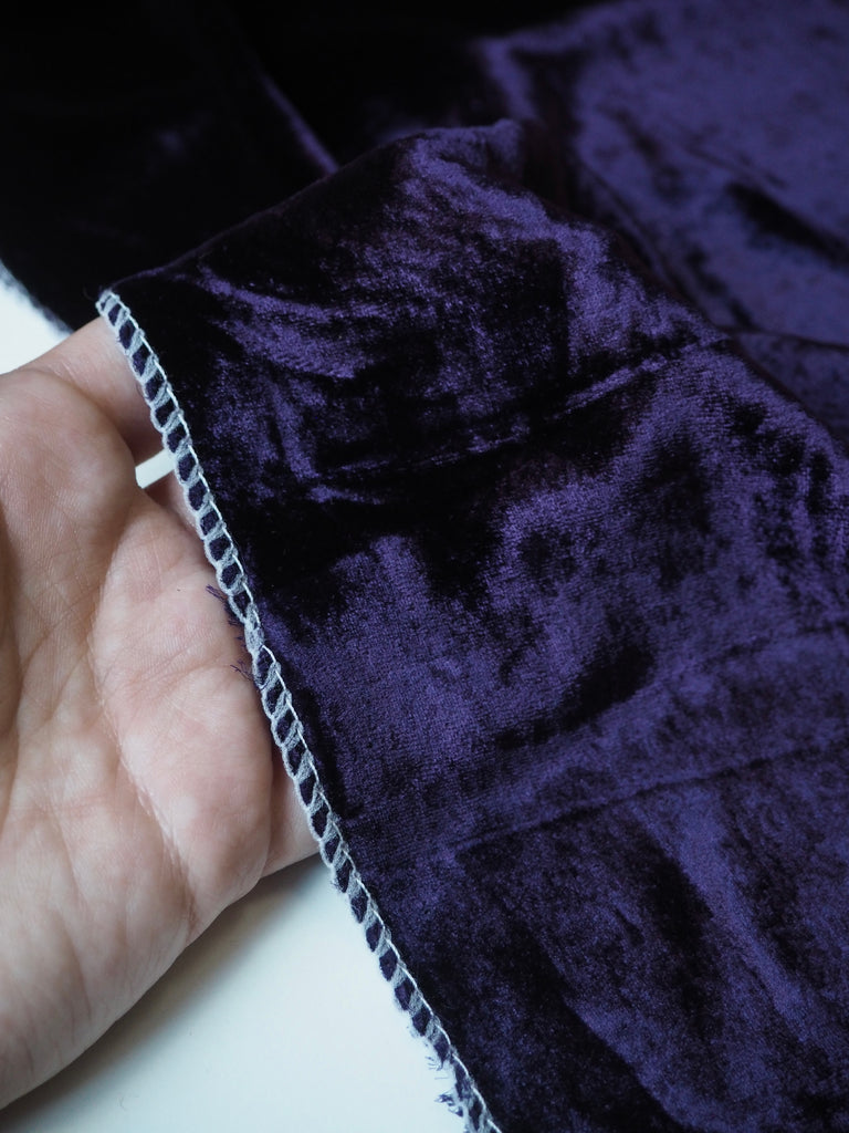 Purple Silk/Viscose Velvet