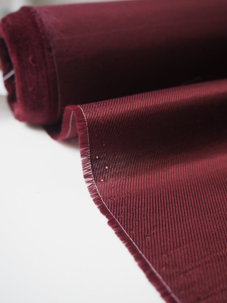 Burgundy Viscose/Cotton Twill Lining