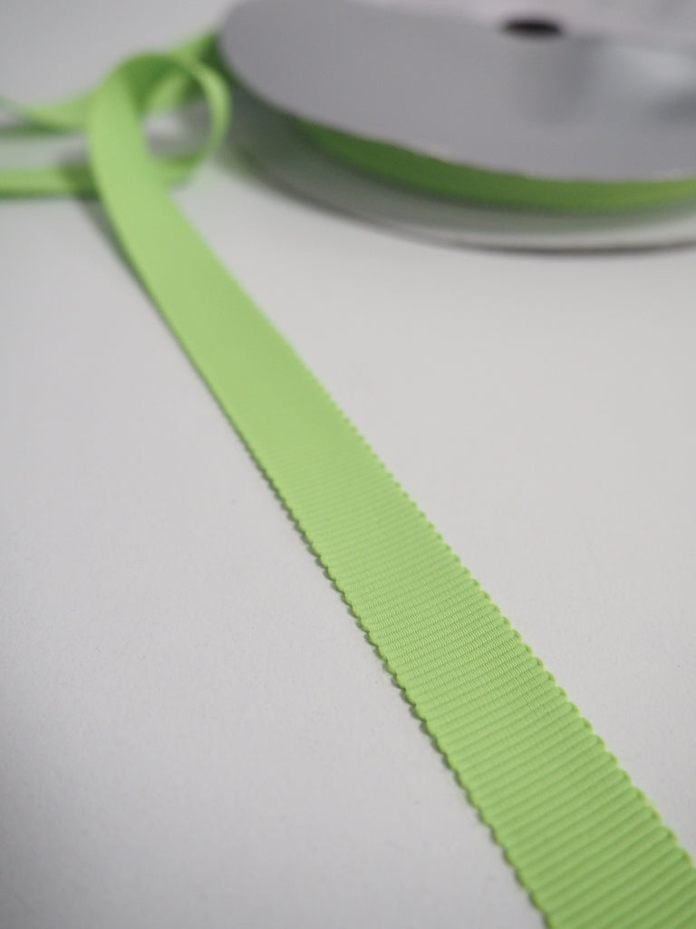 Shindo Neon Green Grosgrain Ribbon 15mm