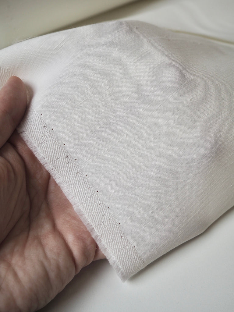 Ivory Viscose/Linen Satin