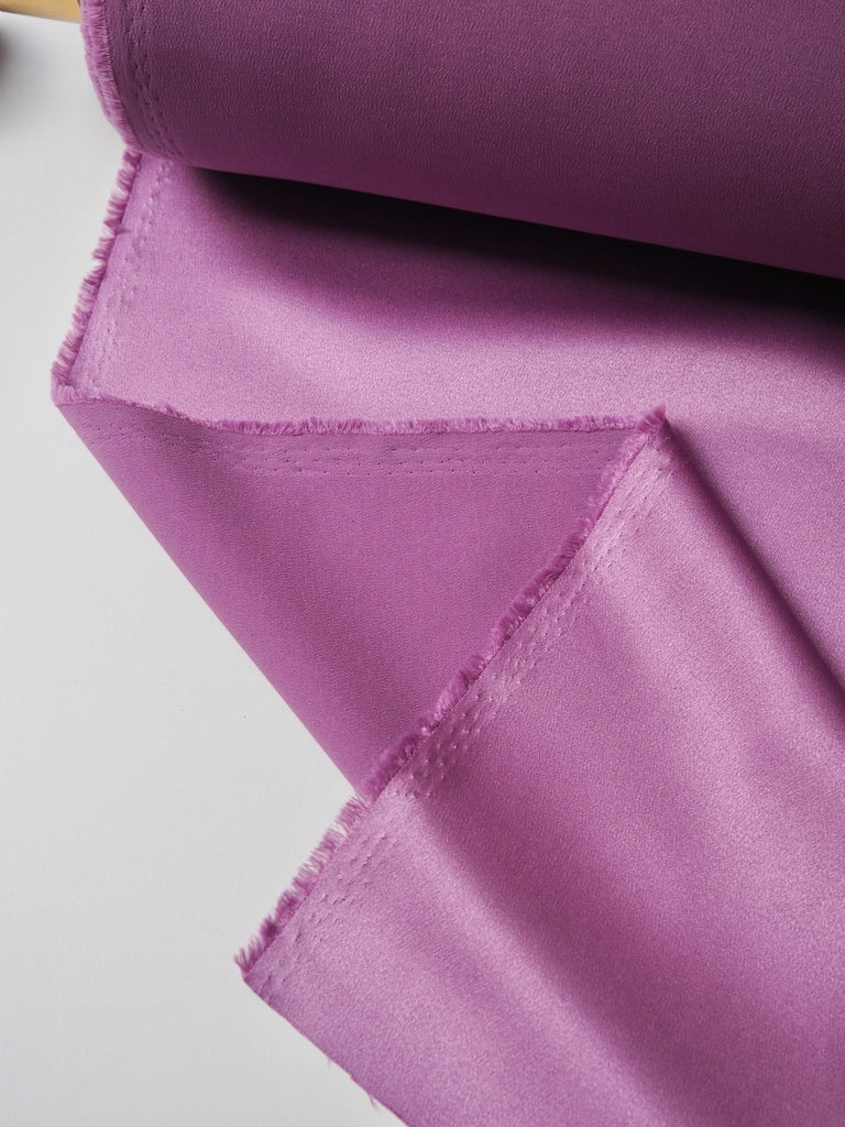 Mauve Crepe-Back Satin