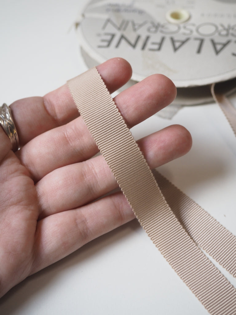 Champagne Grosgrain Ribbon 15mm