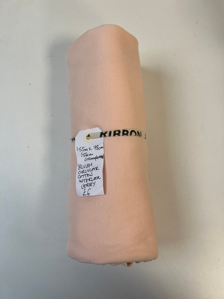 Blush Circular Cotton Interlock Jersey Remnant