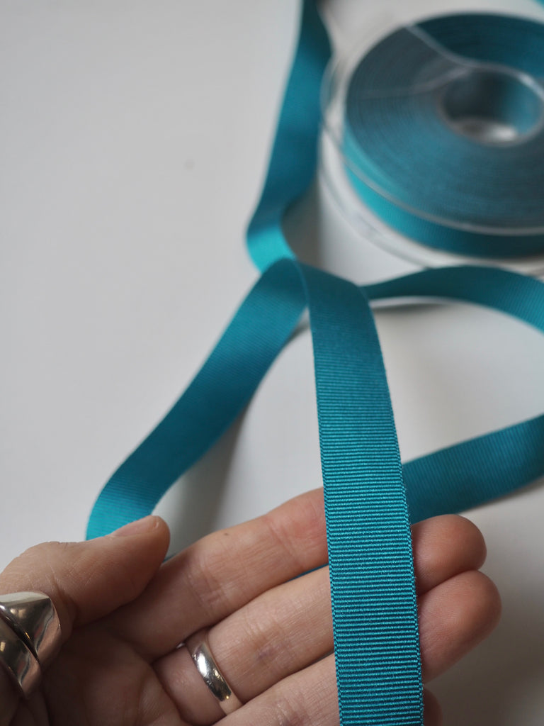 Berisfords Teal Grosgrain Ribbon 16mm