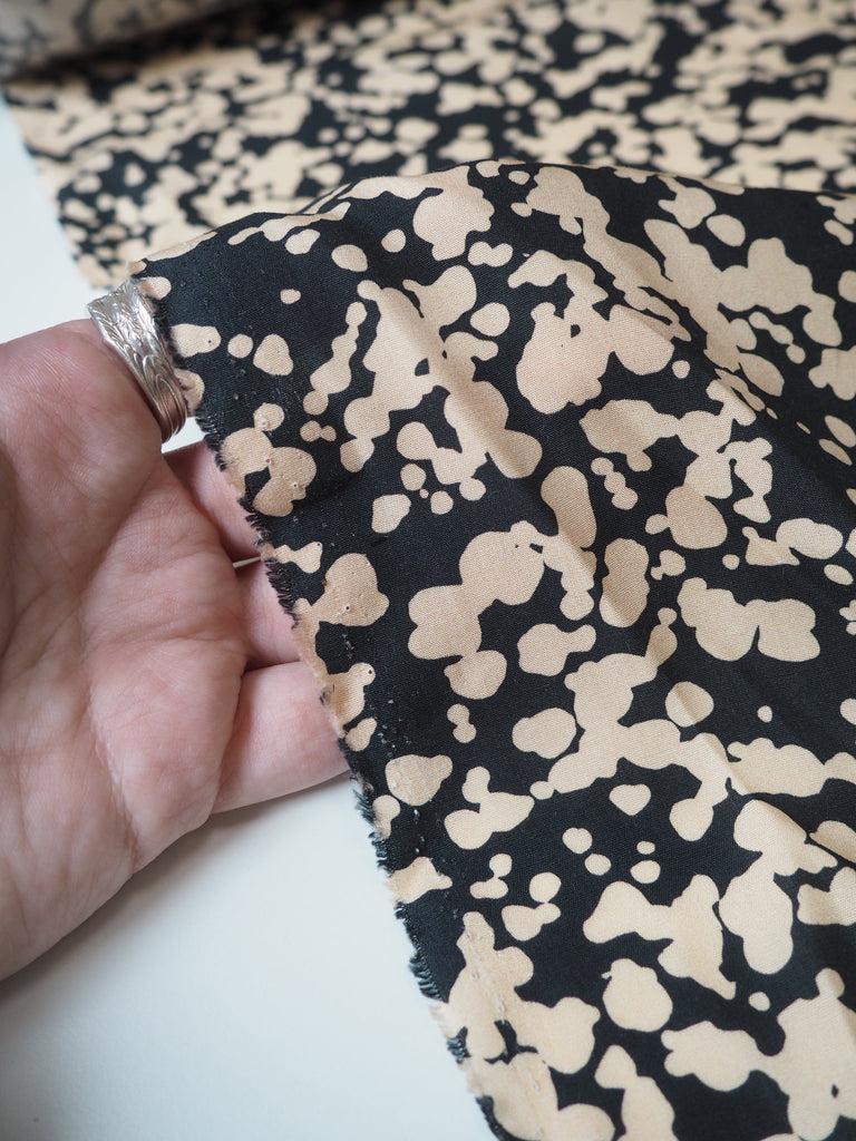 Abstract Beige Dot Cotton