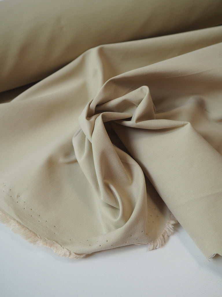 Beige Cotton/Nylon Taffeta