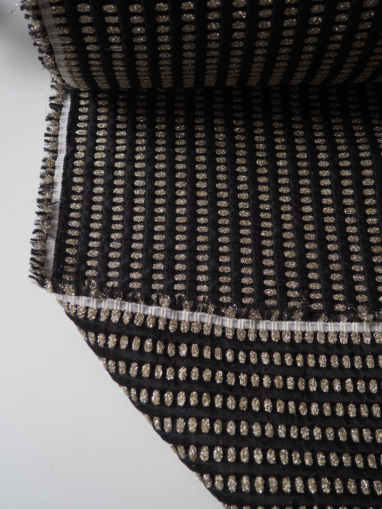 Black + Gold Metallic Jacquard