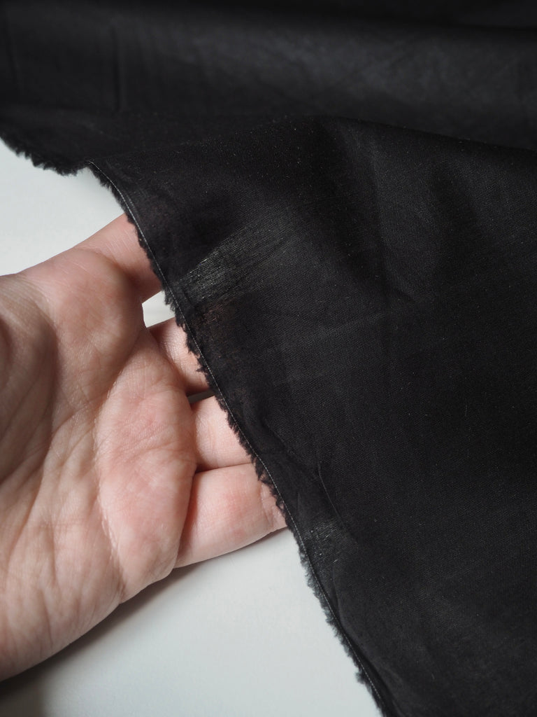 Black Lightweight Sateen Cotton