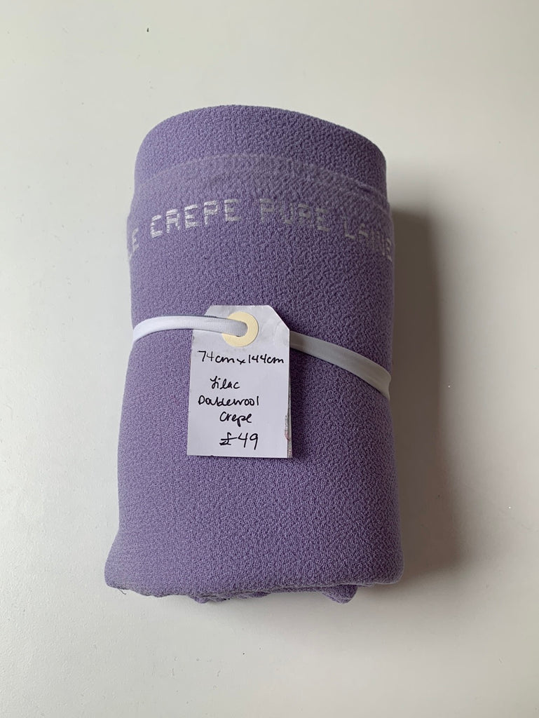 Lilac Double Wool Crepe Remnant
