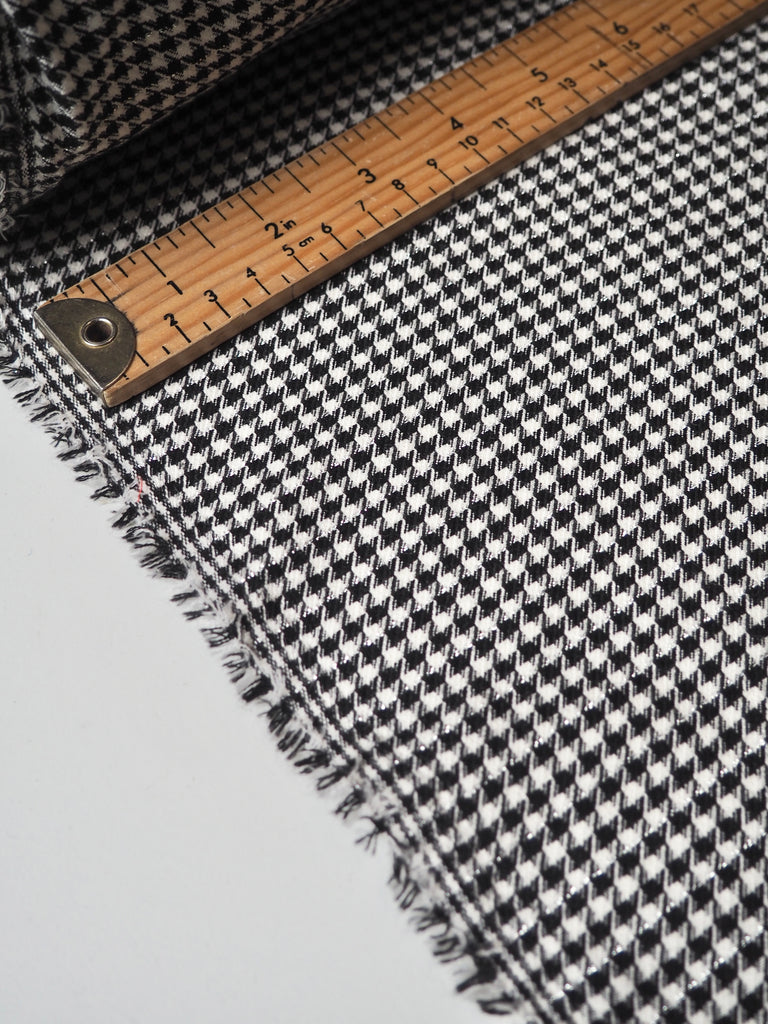 Monochrome Lurex Houndstooth Jacquard