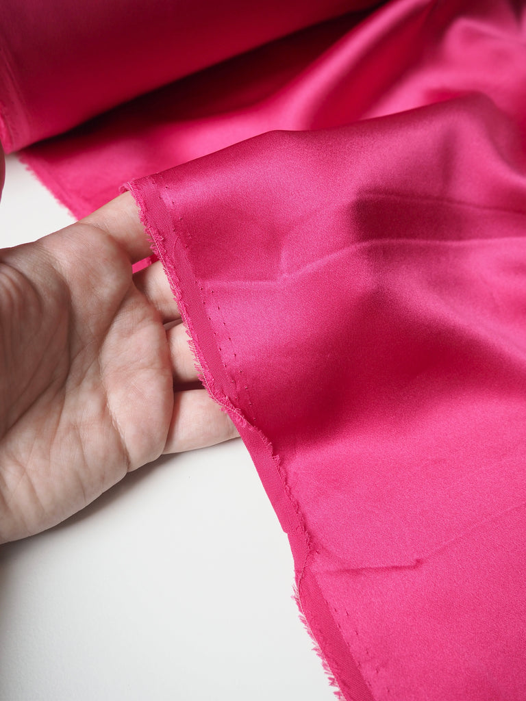 Hot Pink Silk Charmeuse