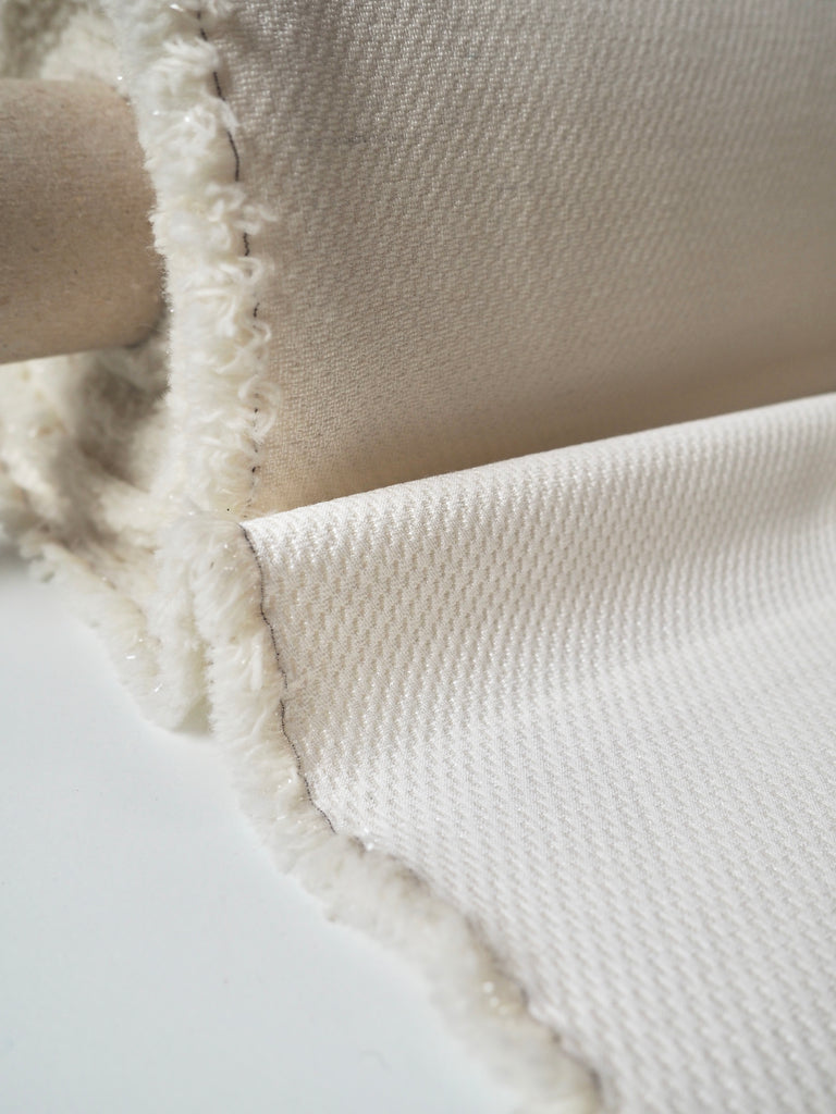 Cream Lurex + Wool Jacquard