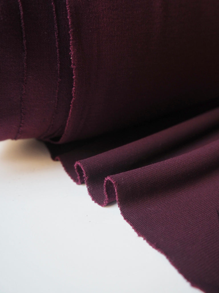 Wine Nylon/Viscose Double Jersey
