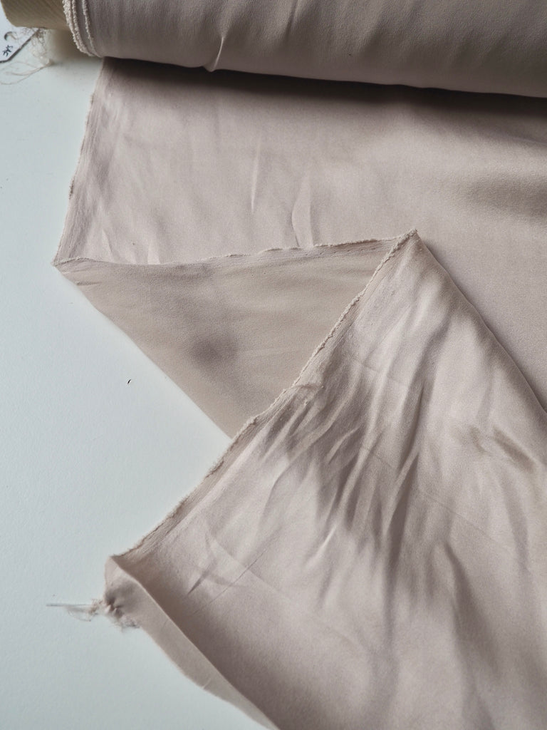 Pink Sand Stretch Washed Silk Satin