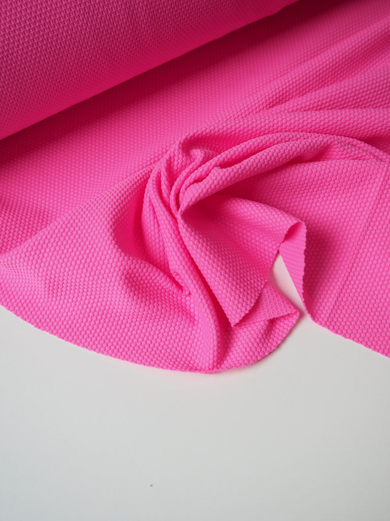 Neon Pink Textured Swim Performance Jersey