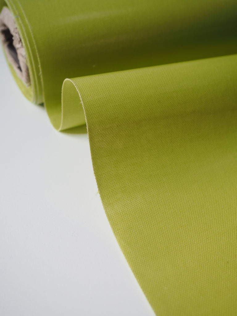 Lime Patent Cotton Oilcloth