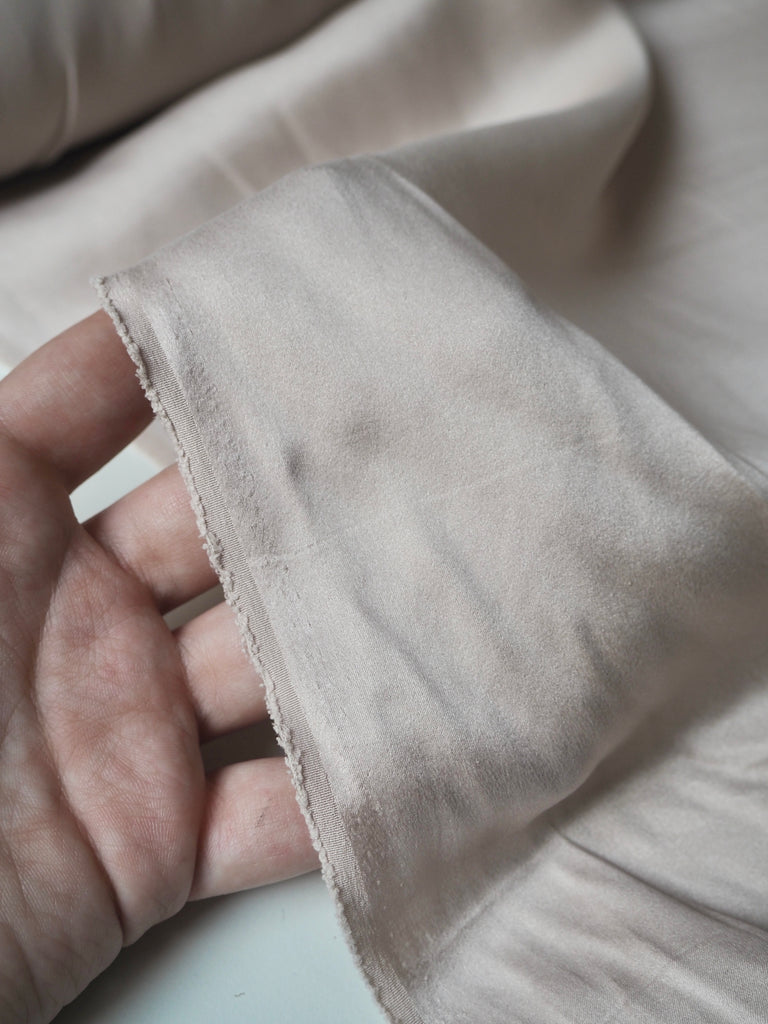 Pink Sand Stretch Washed Silk Satin