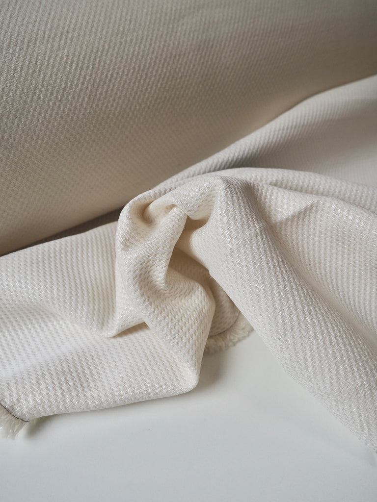 Cream Lurex + Wool Jacquard