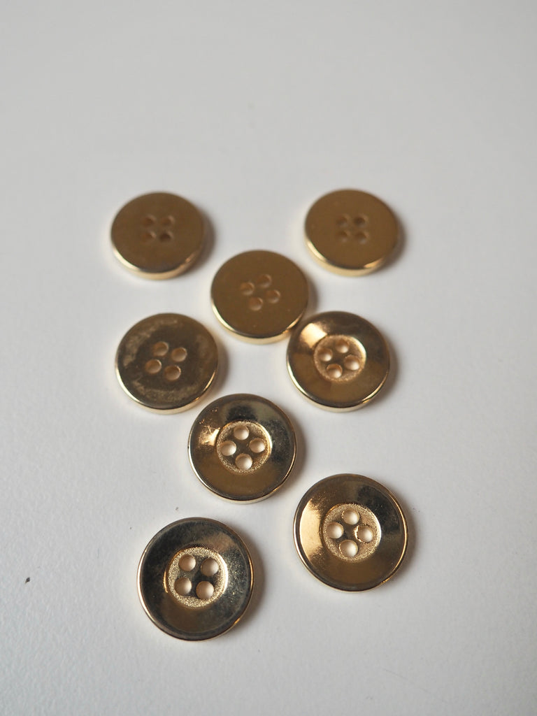 Gold Thick-rimmed Buttons 15mm/24L