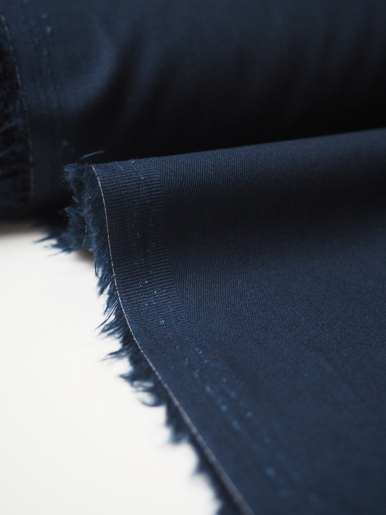 Deep Blue Stretch Cotton Twill