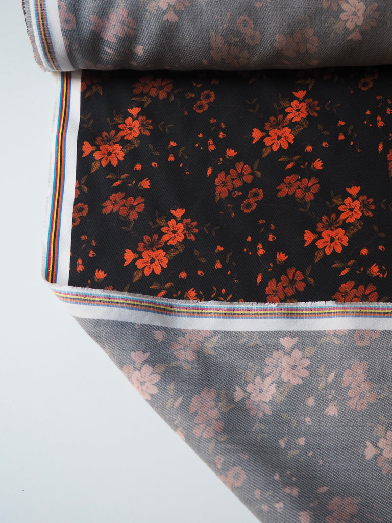 Orange Bloom Tencel Twill