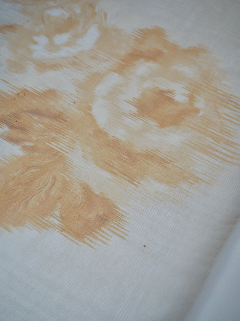 Yellow Moiré Rose Silk Organza