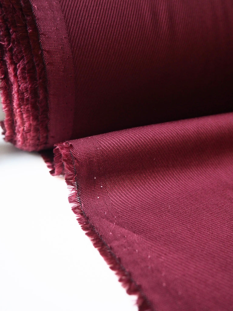 Burgundy Tencel Twill