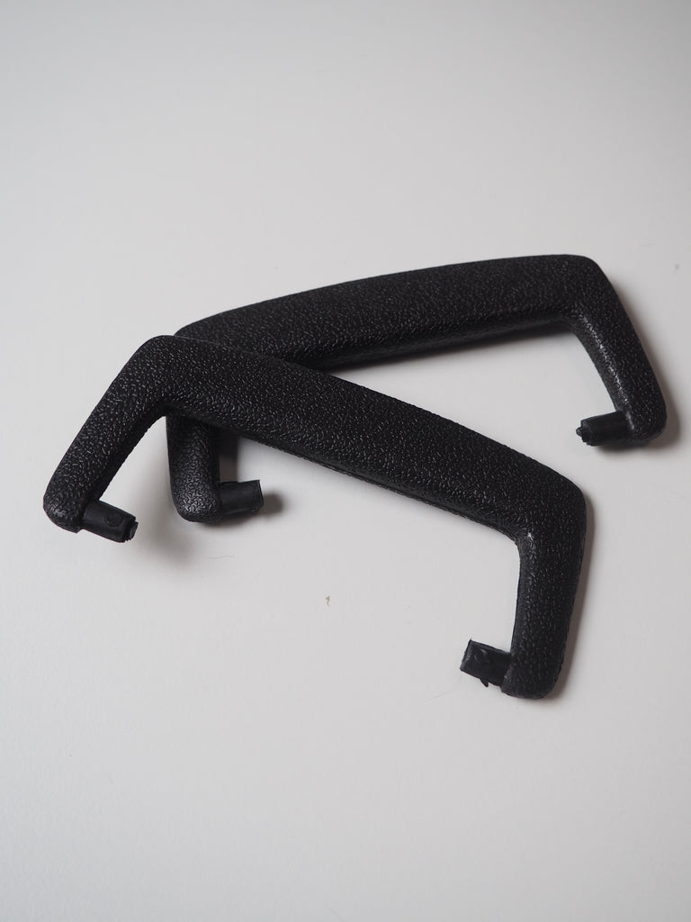 Black Square Plastic Bag Handles 12cm