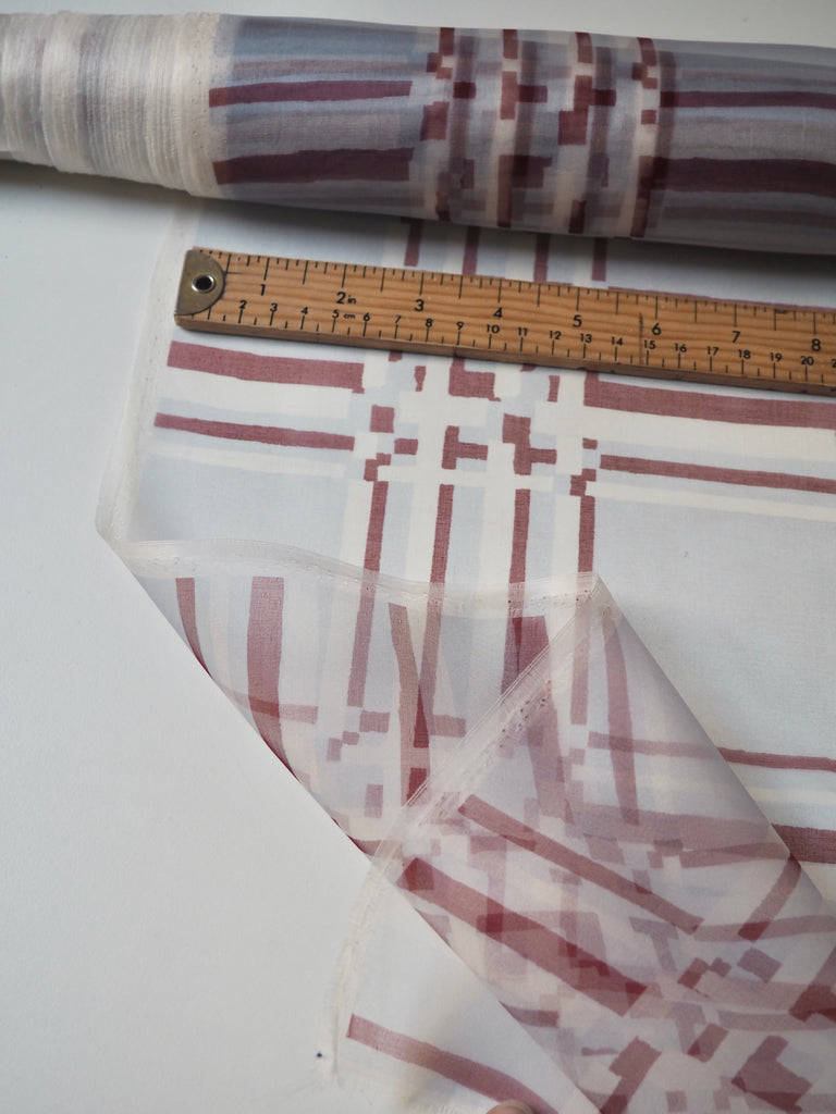 Painted Grid Silk Organza