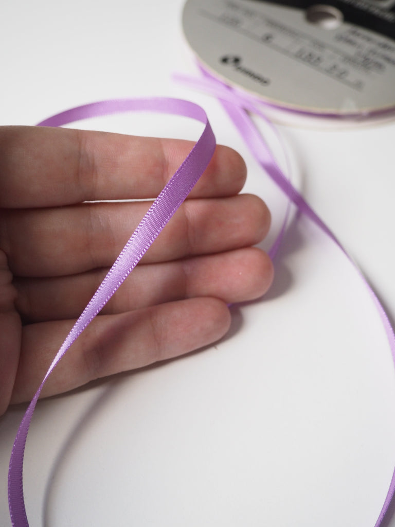 Shindo Lavender Satin Ribbon 6mm