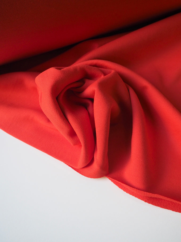 Vermillion Circular Organic Cotton Loopback Jersey