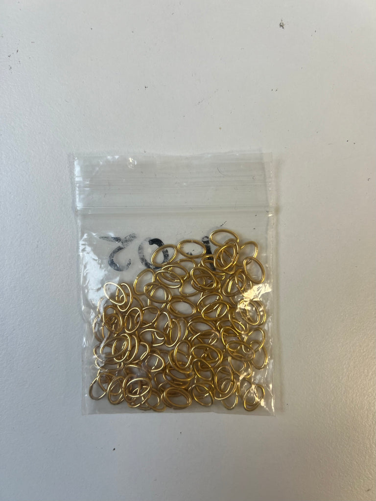 Gold Oval Jump Rings 13g