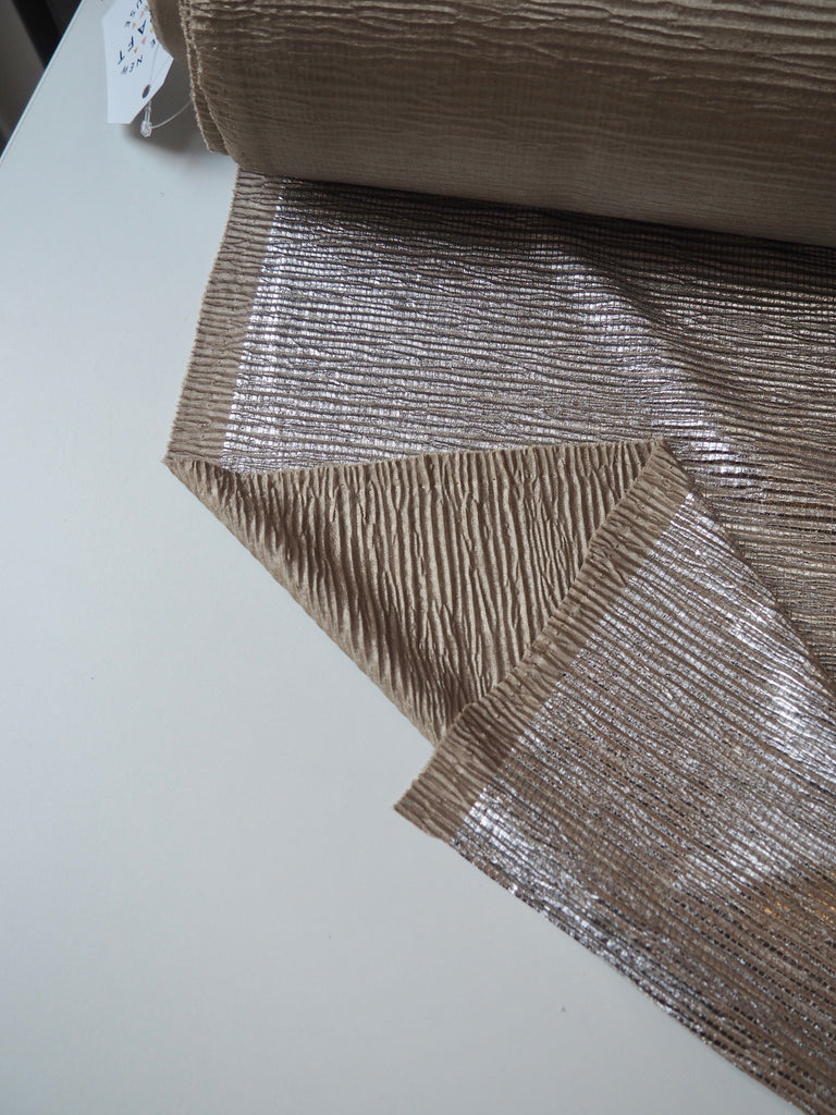 Metallic Plissé Jersey