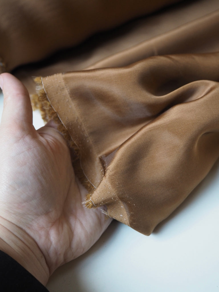 Camel Fluid Viscose Sateen