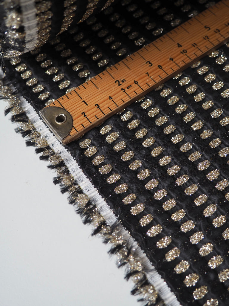 Black + Gold Metallic Jacquard