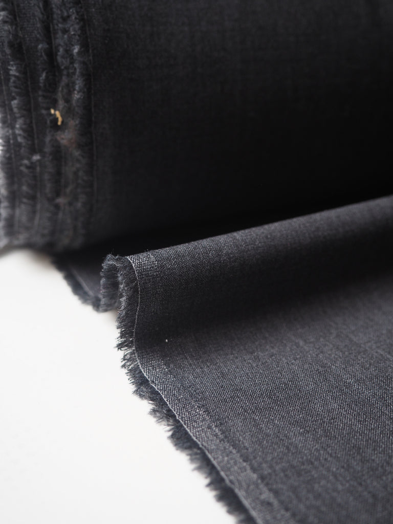 Dark Grey Wool Blend Suiting