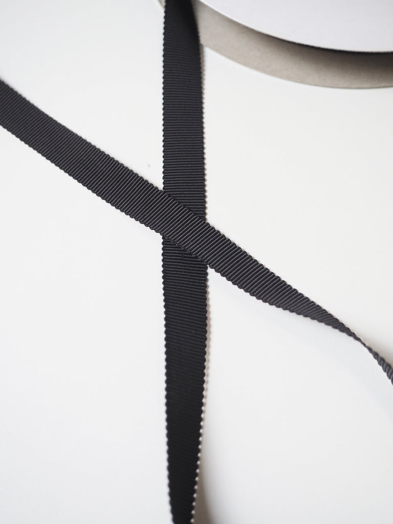 Black Grosgrain Ribbon 12mm