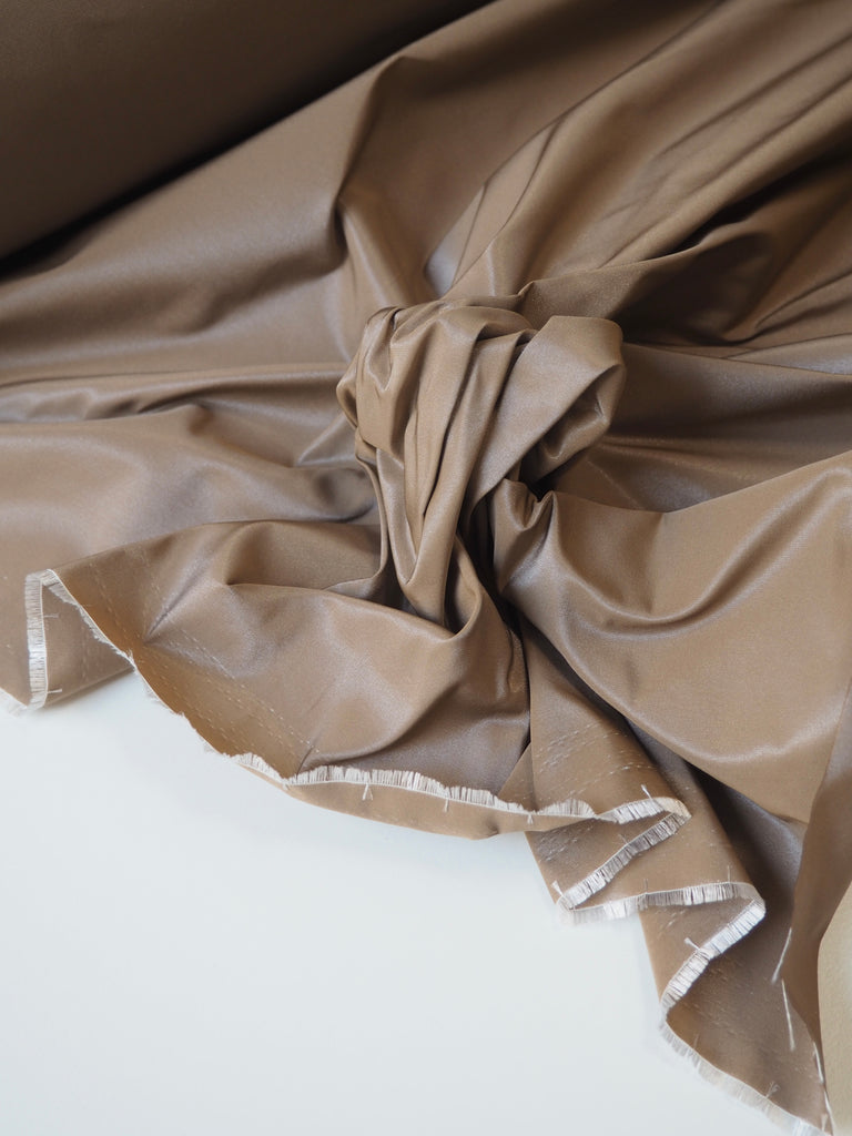 Iridescent Taupe Taffeta