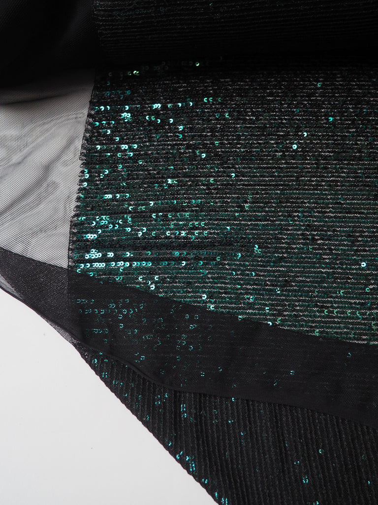 Green Sequin Mesh