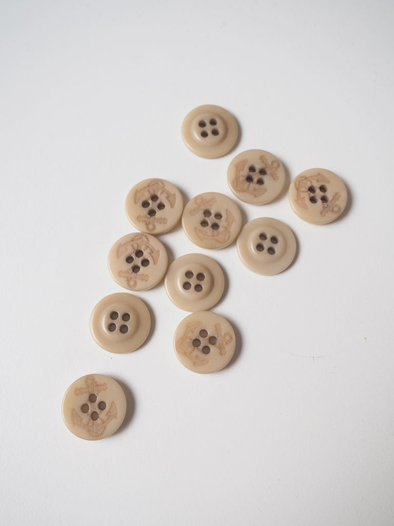 Anchor Engraved Corozo Buttons 15mm/24L