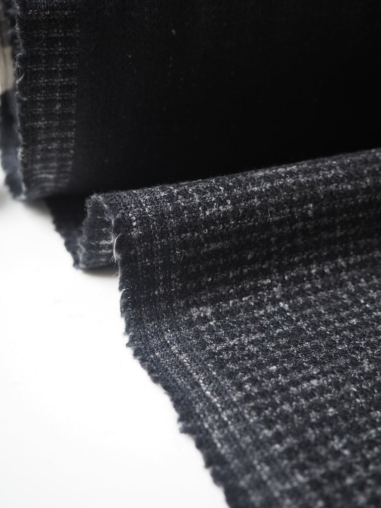 Black Marl Check Wool