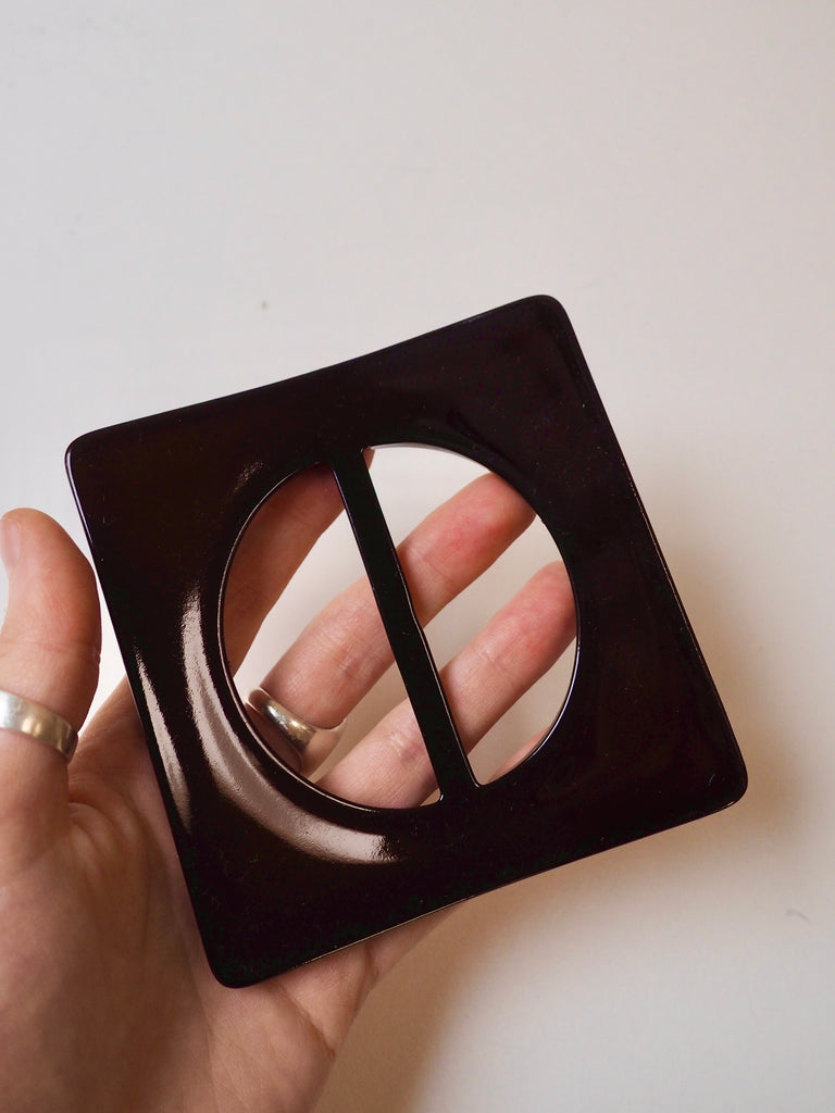 Brown Square + Circle Centre Slider 6cm