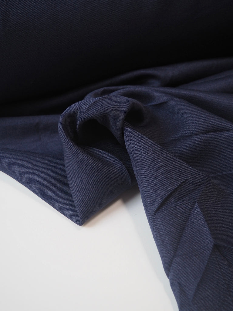 Deep Blue Polyester Twill