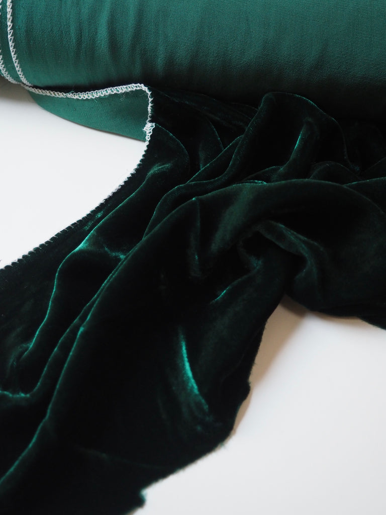 Emerald Silk/Viscose Velvet