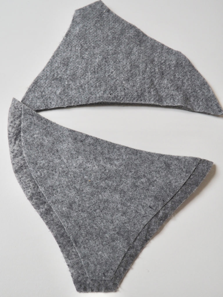 Shaped Grey Shoulder Pads