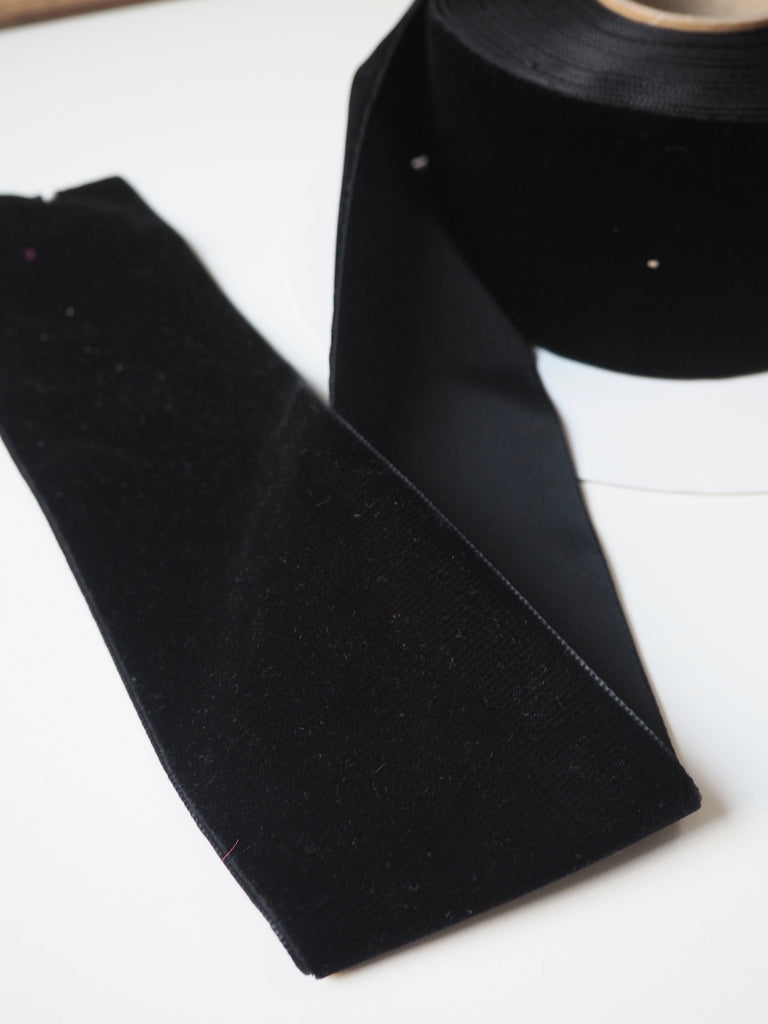 Black Velvet Ribbon 72mm