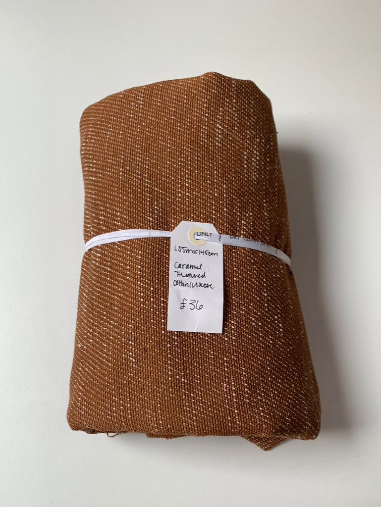 Caramel Textured Cotton/Viscose Remnant